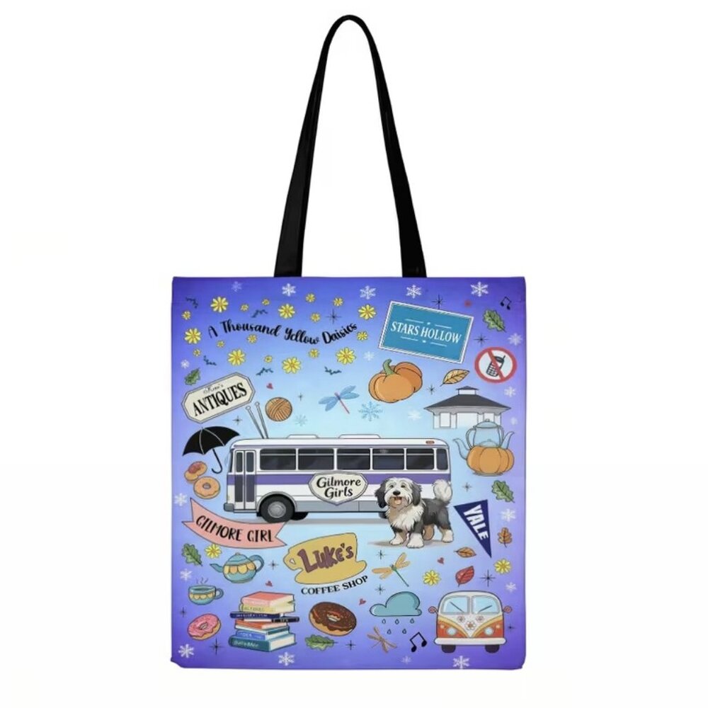 Gilmore Girls Tote Bag with Multicolor Design - Picture 2 of 7
